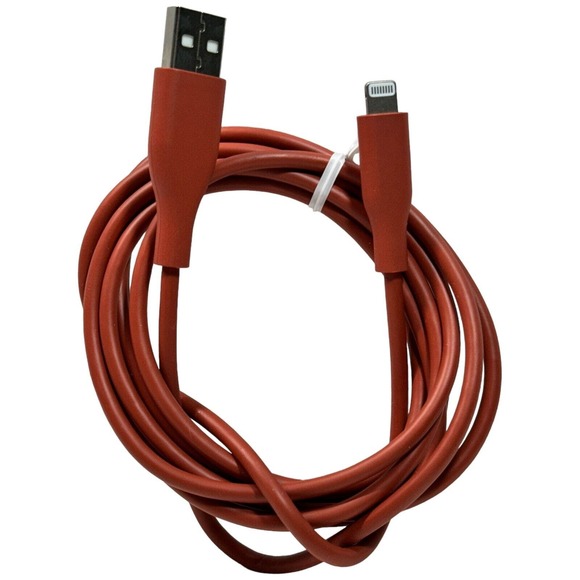 Heyday 6' LTNG to USB-A Round Charging Cable fits iPhone fits iPad - Rose Pink - Picture 3 of 6